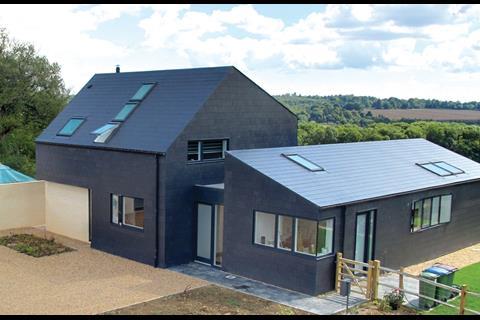 Marley Eternit’s Thrutone fibre cement slates were chosen by BBLB to provide a uniform finish for the roof and walls of a private house in West Sussex.